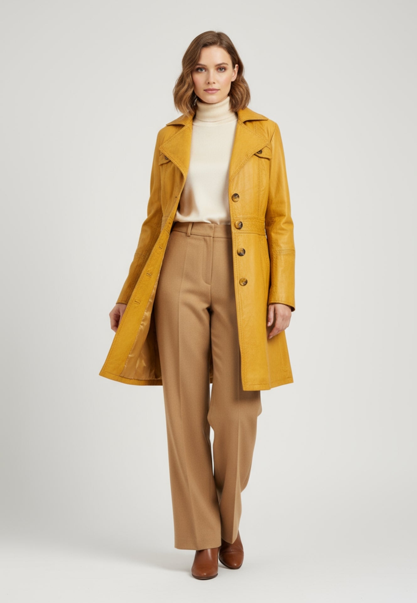 Lucy Kurzmantel mit Knopfleiste und Reverskragen