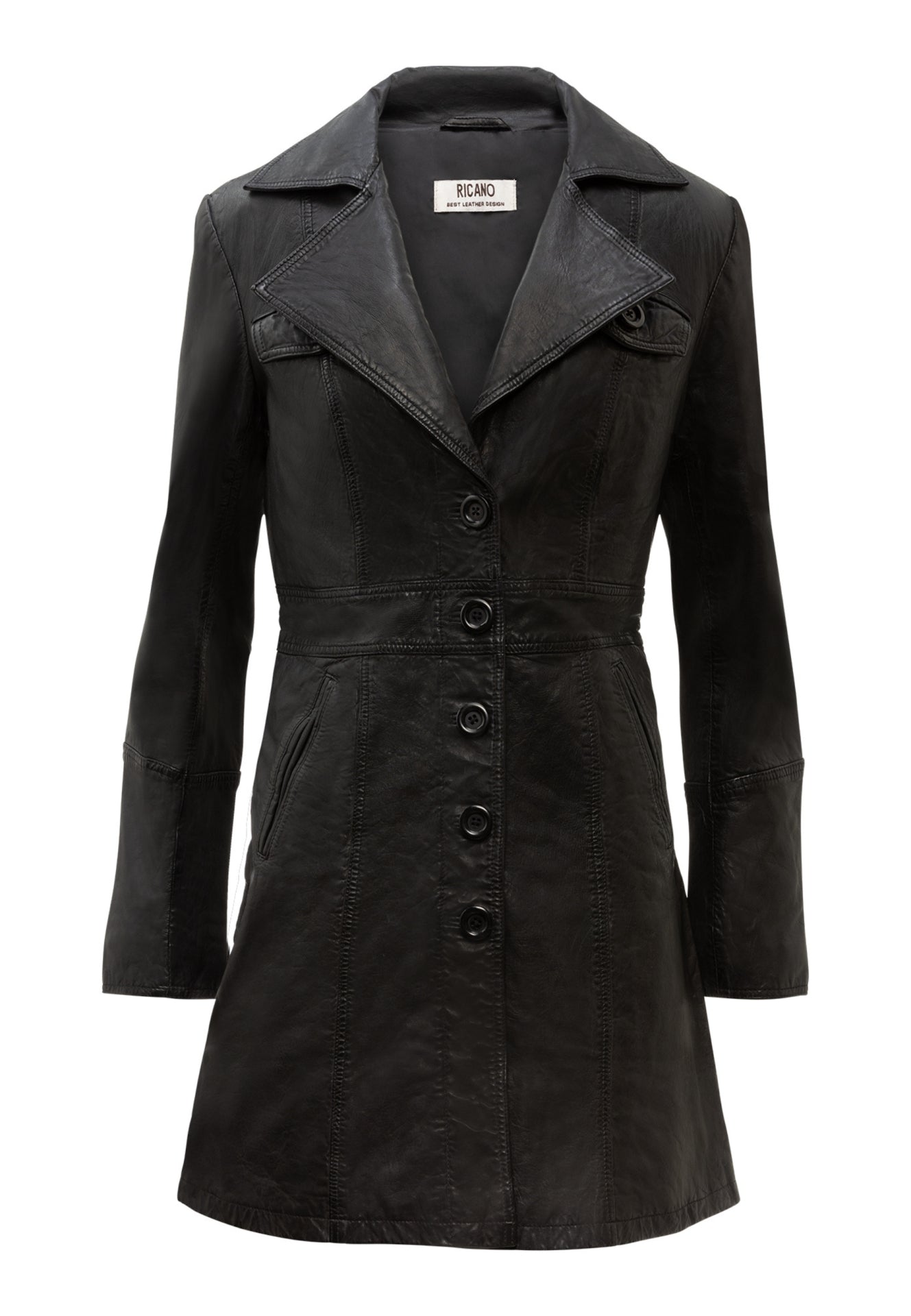 Lucy Kurzmantel mit Knopfleiste und Reverskragen