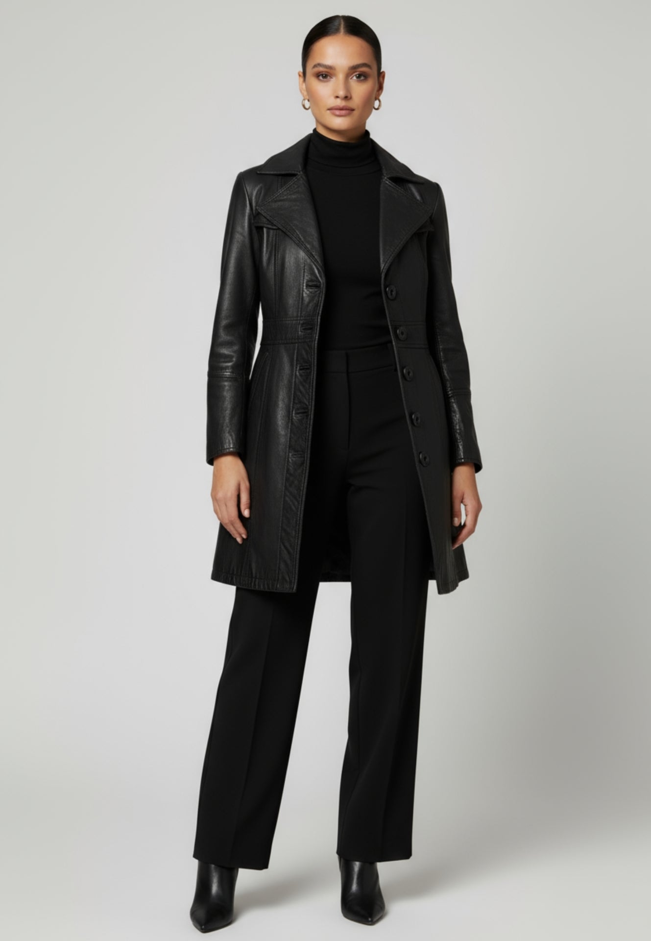 Lucy Kurzmantel mit Knopfleiste und Reverskragen