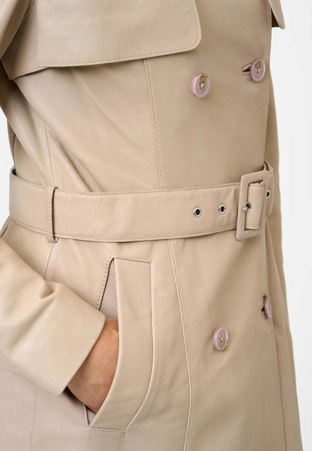 Darcy Damen Leder Trenchcoat