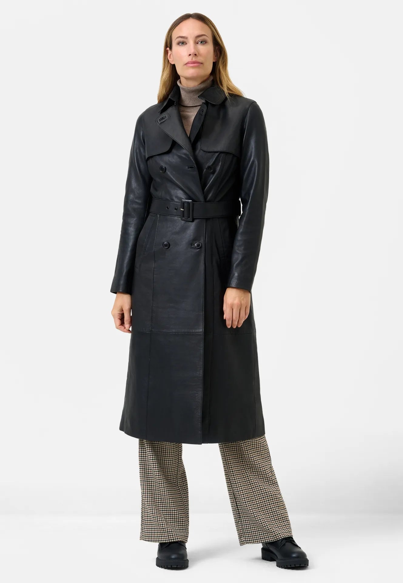 Darcy Damen Leder Trenchcoat