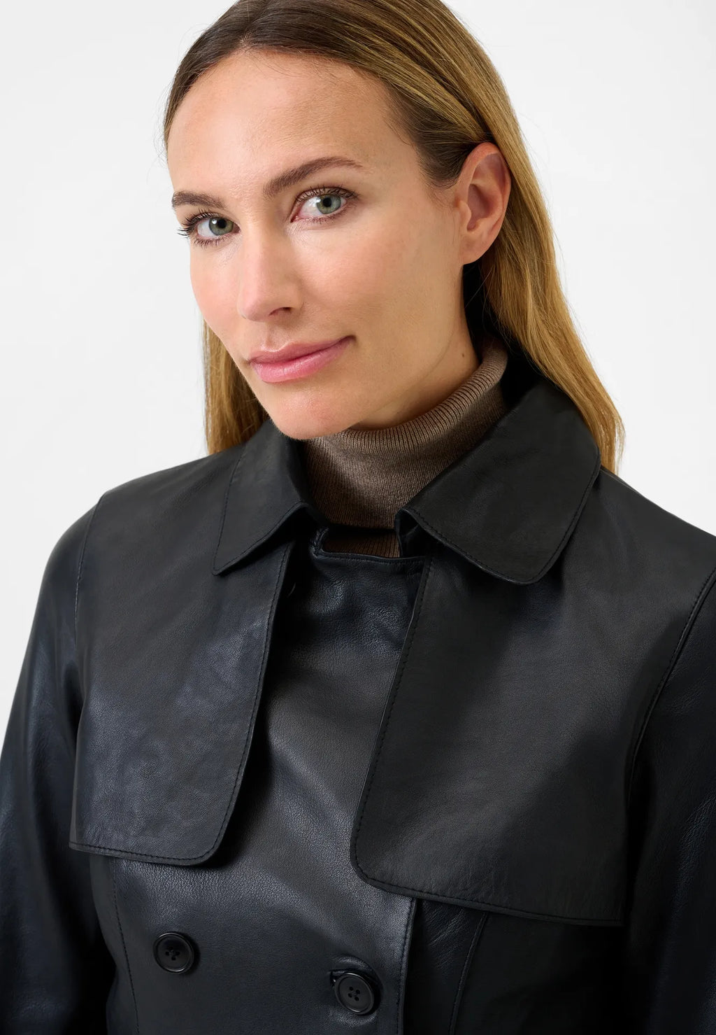 Darcy Damen Leder Trenchcoat