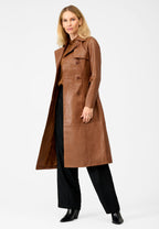 Darcy Damen Leder Trenchcoat