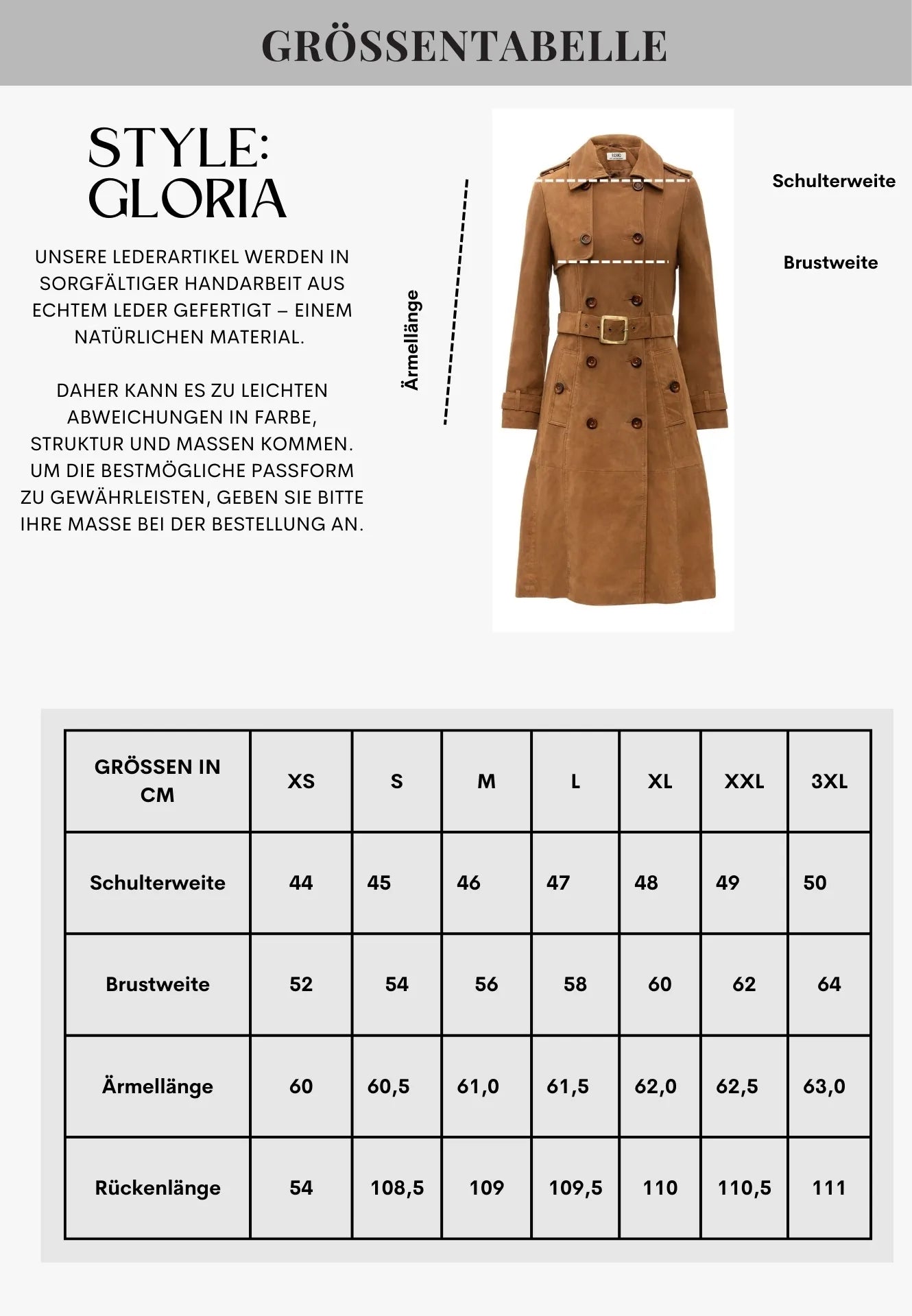 Gloria Trenchcoat mit Auslegekragen und Zweireihigem Verschluss