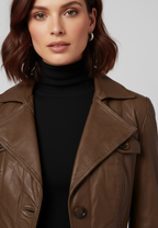 Lucy Kurzmantel mit Knopfleiste und Reverskragen